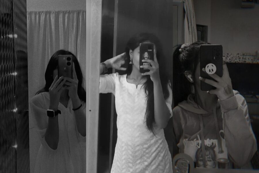 Instagram Profile Hidden Face Mirror Selfie