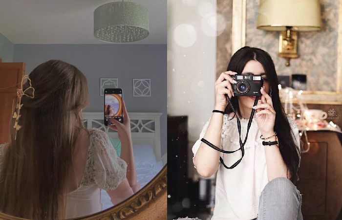 Popular Ideas for Hidden Face Mirror Selfies